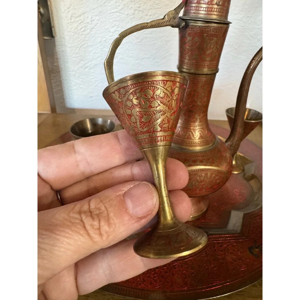 Vintage‎ Dallah Enameled Tea Pot Set